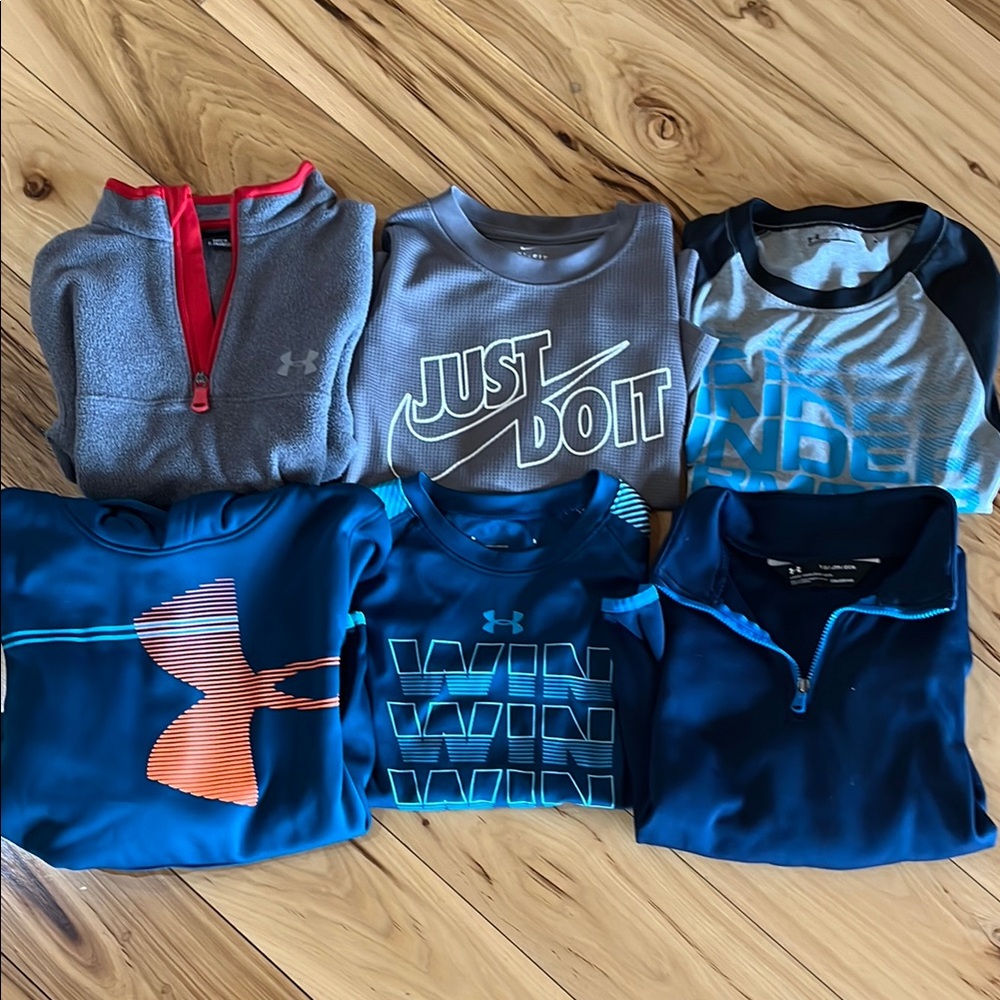 Under Armour Kids' Blue and Gray Tops Set